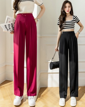 Casual mopping business suit ice silk loose wide leg pants