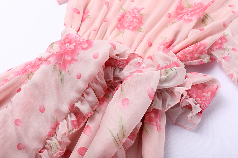 Light lady scarves imitation silk elastic waist long dress