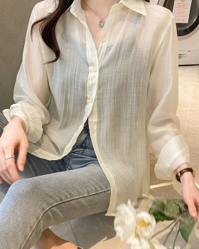 Korean style tops long sleeve shirt for women