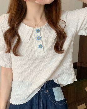 Summer short tops Korean style chiffon shirt for women