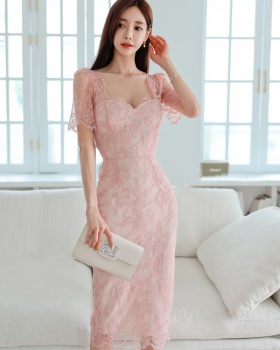 Stunning Korean style long fashion elegant dress