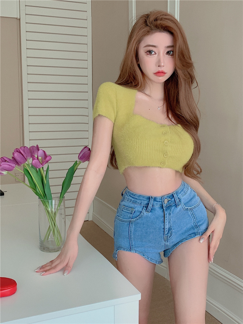 Alice hip high waist shorts summer tight short jeans