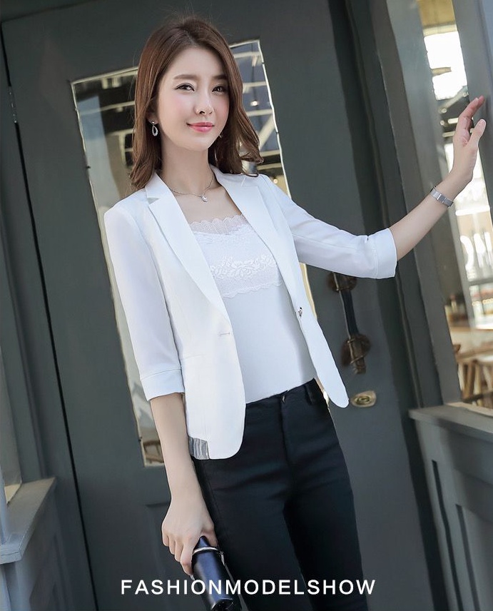 Slim coat Korean style business suit for women