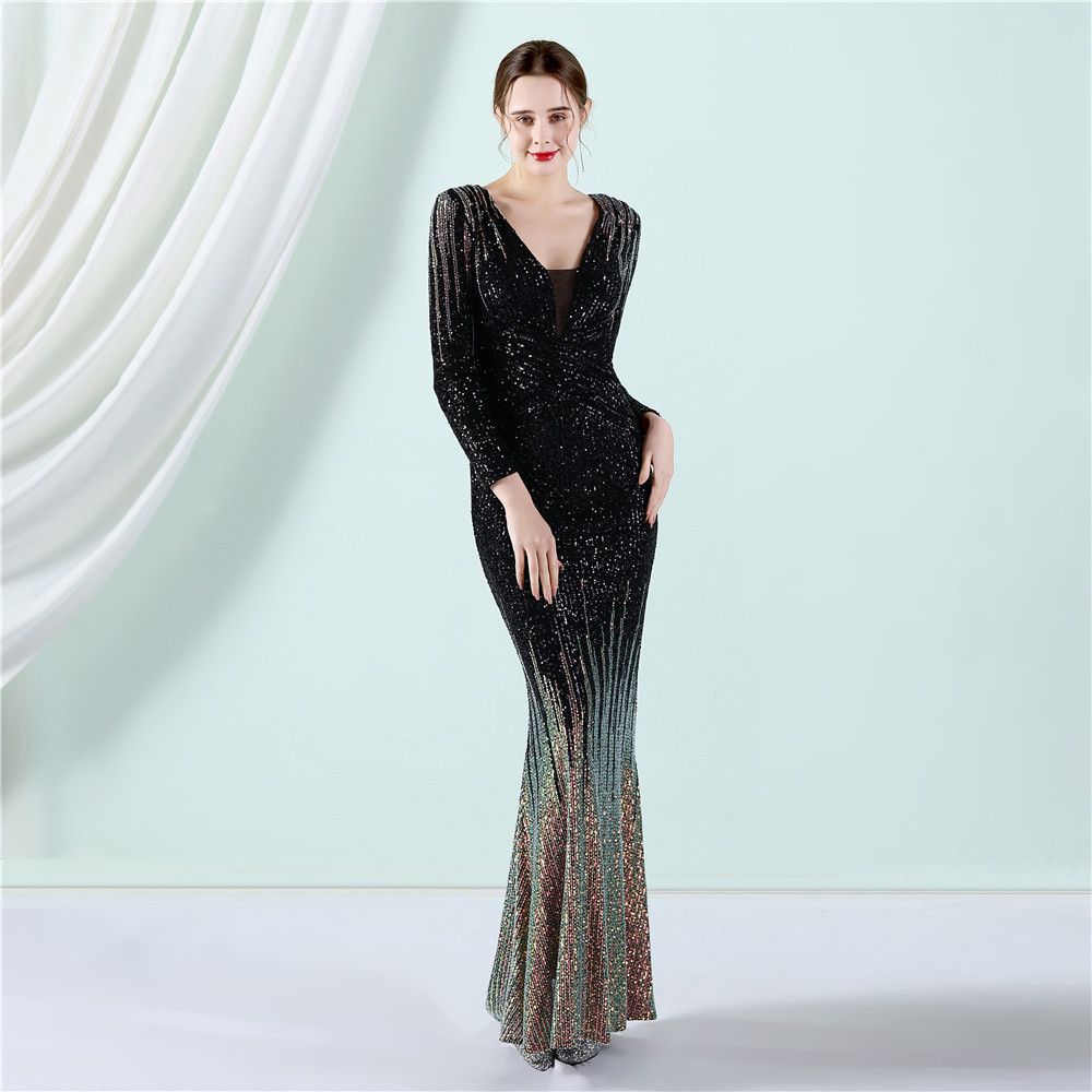 Fashion dress spring and summer evening dress