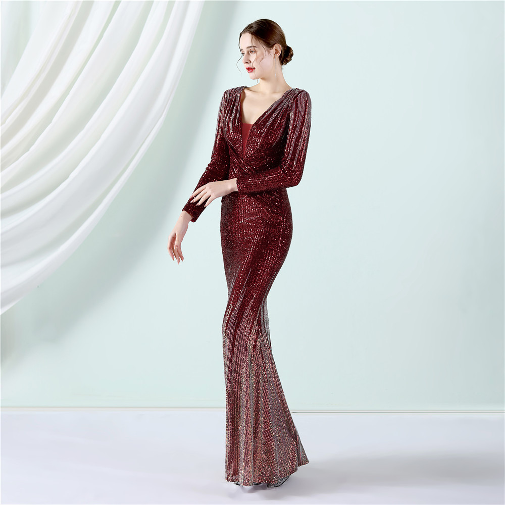 Fashion dress spring and summer evening dress