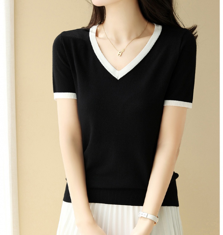 Slim short sleeve shirts summer tops for women