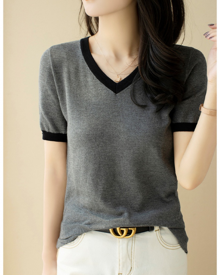 Slim short sleeve shirts summer tops for women