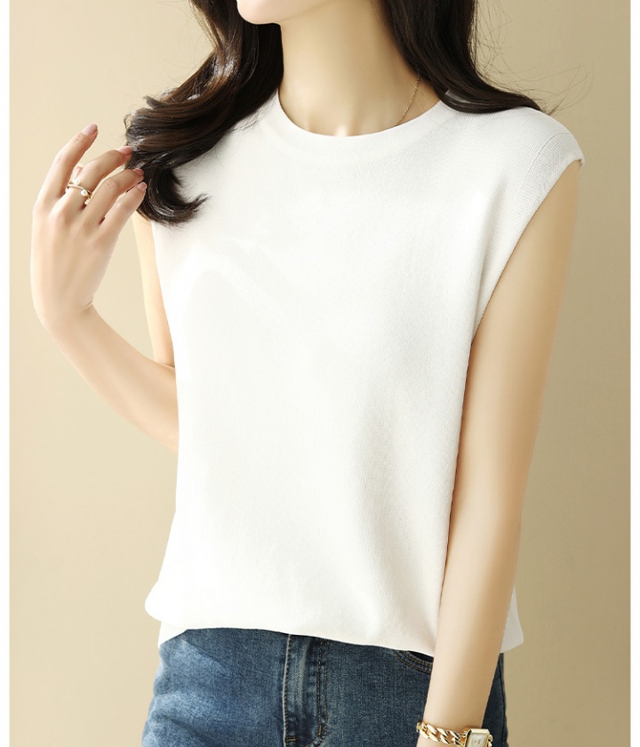 Loose round neck sweater summer thin T-shirt for women