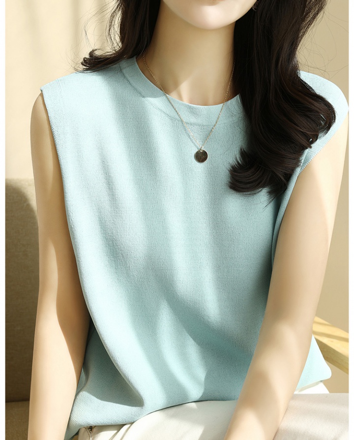 Loose round neck sweater summer thin T-shirt for women