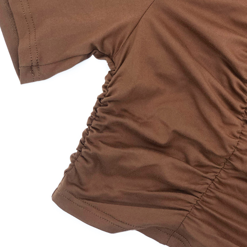 Short sleeve pure long skirt 2pcs set for women