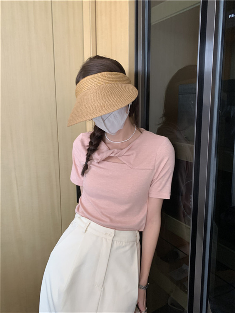 Korean style hollow short sleeve T-shirt