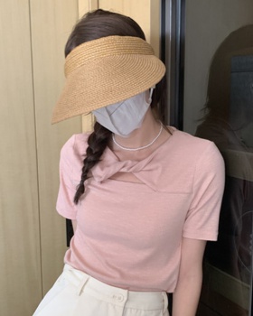 Korean style hollow short sleeve T-shirt