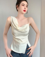 Irregular chain vest Korean style sleeveless tops for women