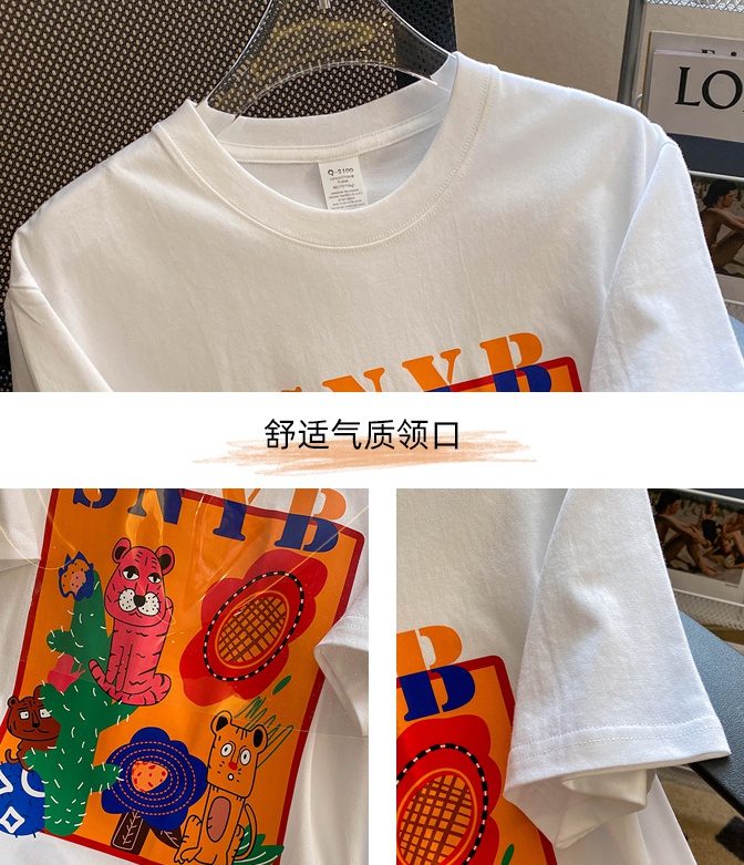 Printing short sleeve cotton T-shirt