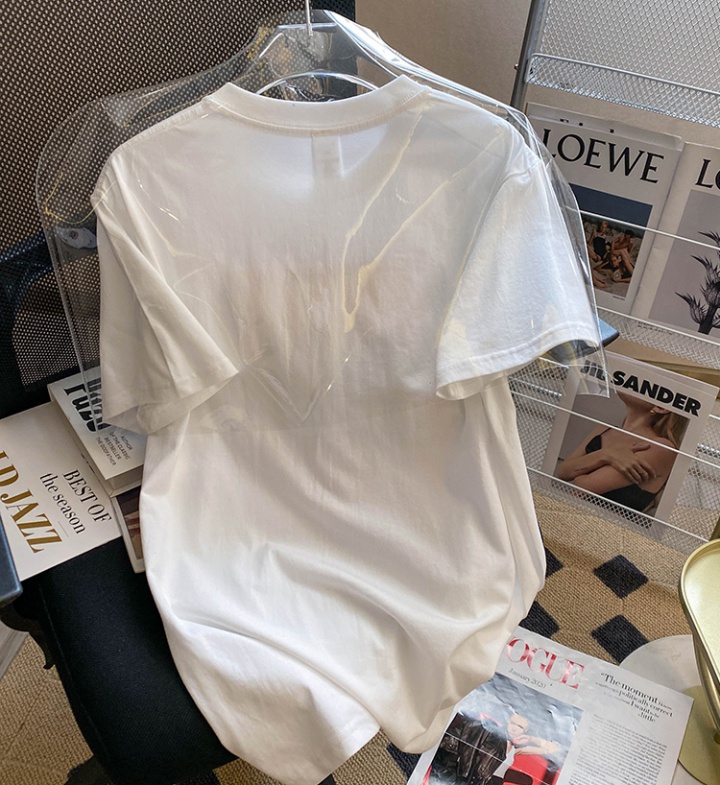 Short sleeve black bottoming shirt loose T-shirt for women