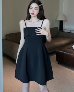 Sling summer slim black fashion and elegant dress