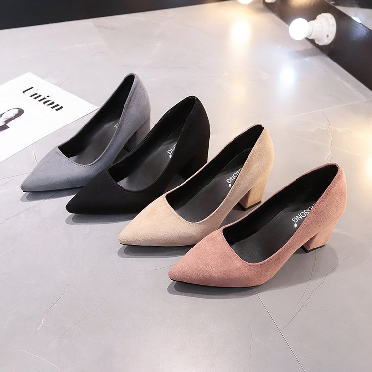 Autumn shoes pointed high-heeled shoes for women