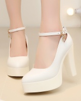 Thick crust high-heeled low platform thick cingulate shoes