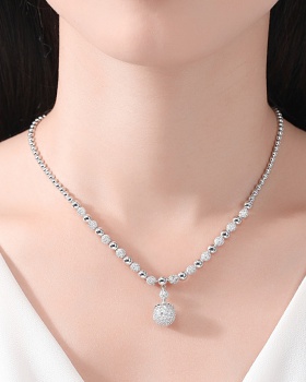 Bride simple zircon pendant fashion necklace a set for women