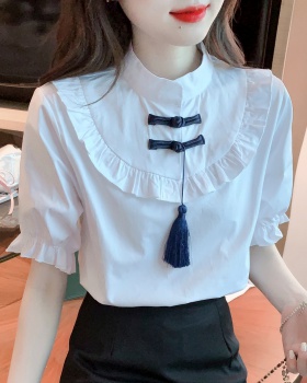 Chinese style shirt short sleeve small shirt for women