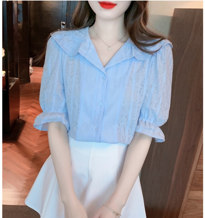 Western style all-match small shirt summer tops