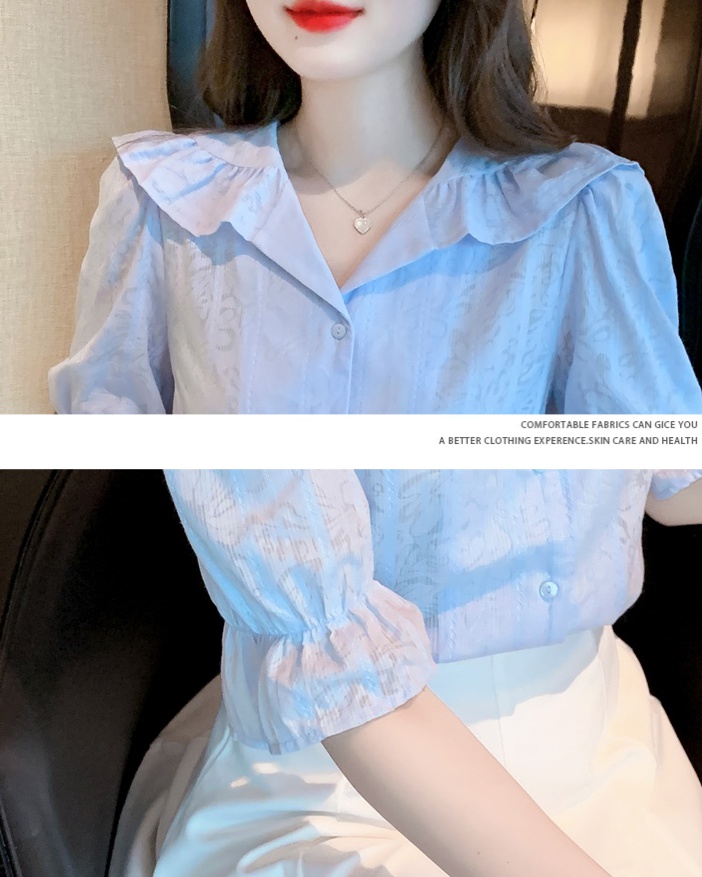 Western style all-match small shirt summer tops