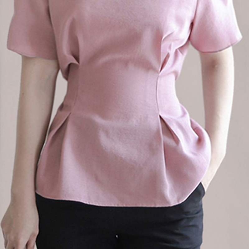 Puff sleeve profession tops frenum shirt for women