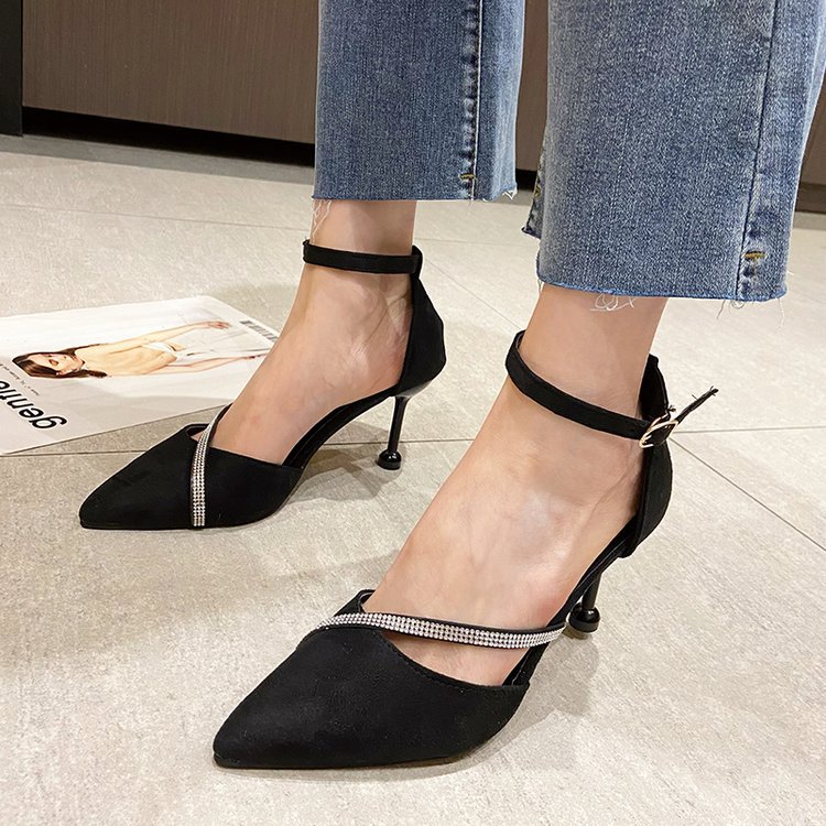 Pointed fashion shoes fine-root sandals for women