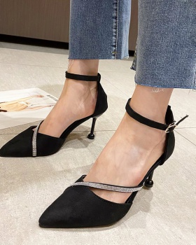 Pointed fashion shoes fine-root sandals for women