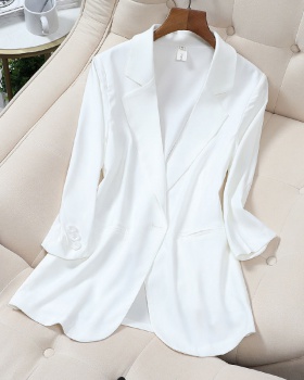 White all-match short sleeve business suit for women