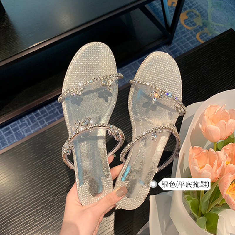 Rhinestone France style dazzle slippers for women