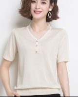Large yard ice silk tops short sleeve T-shirt for women