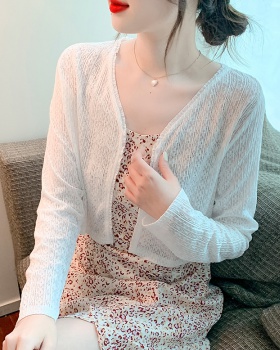 Long sleeve Korean style shirts lace cardigan for women