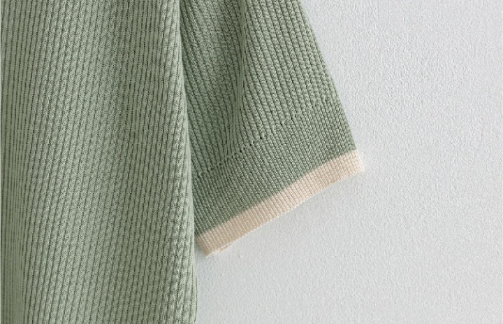 Tender ice silk apple-green sweater summer thin loose tops