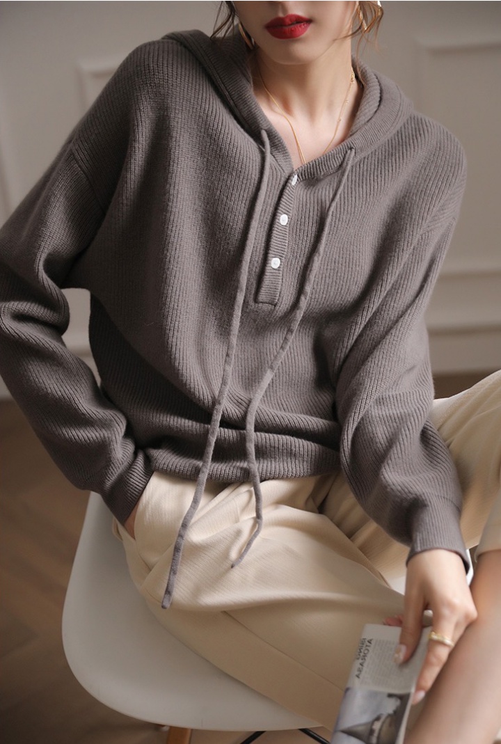 Spring and autumn cashmere tops thin loose sweater