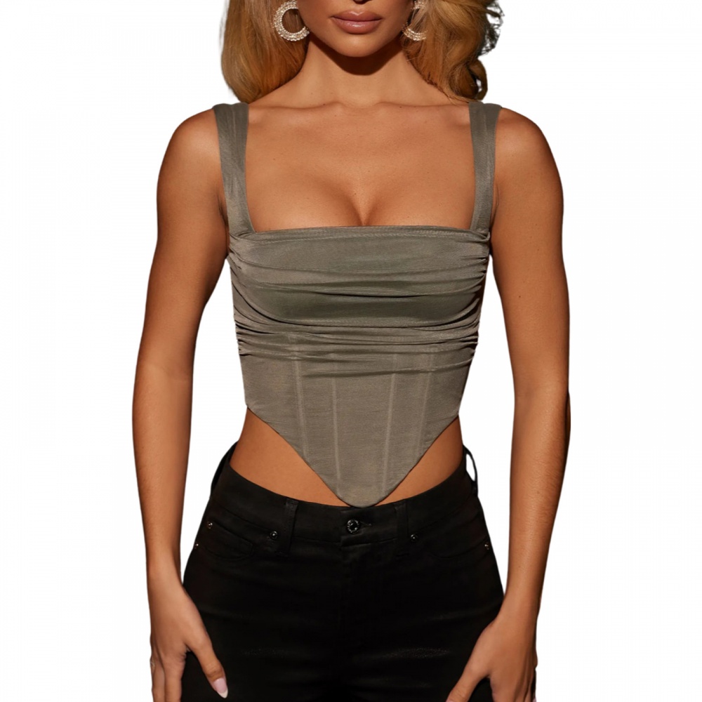 Sling slim vest pure European style tops for women