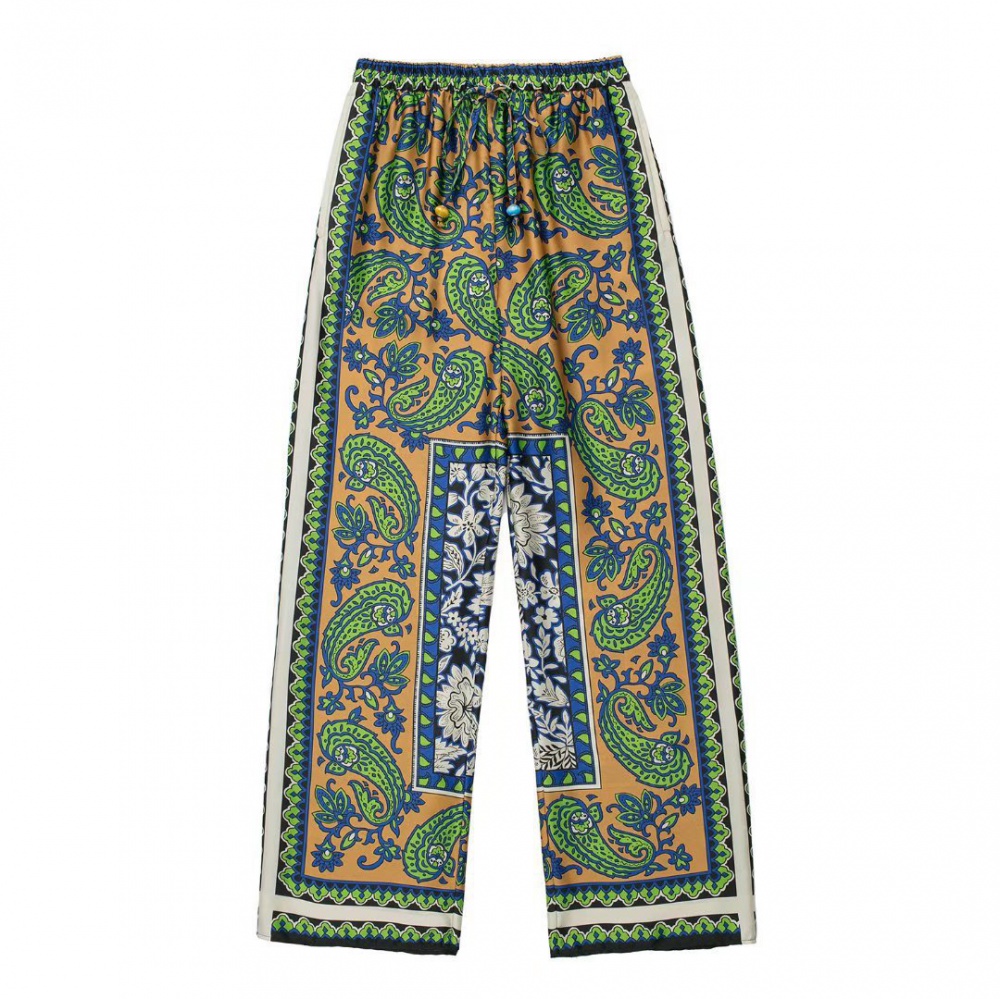 Printing all-match pants spring European style pajamas