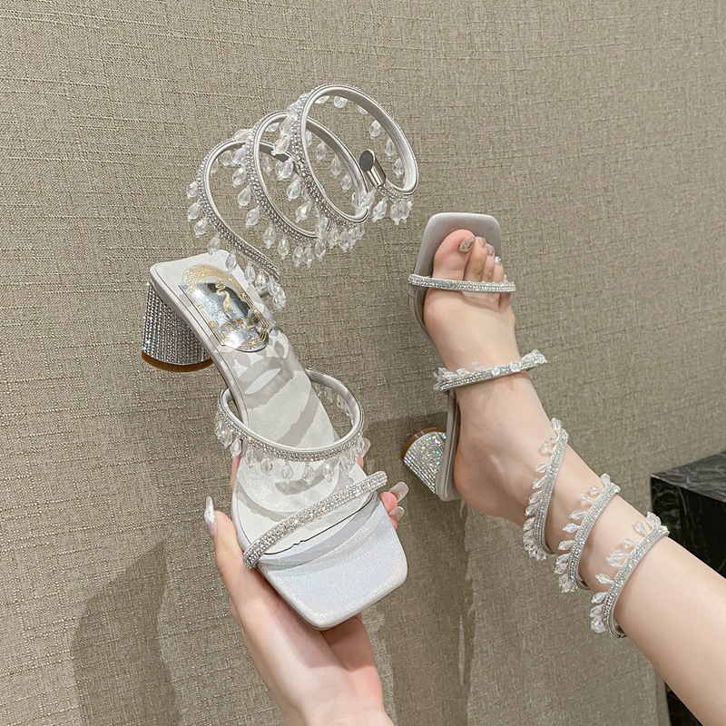 Thick middle-heel all-match summer fashion sandals for women