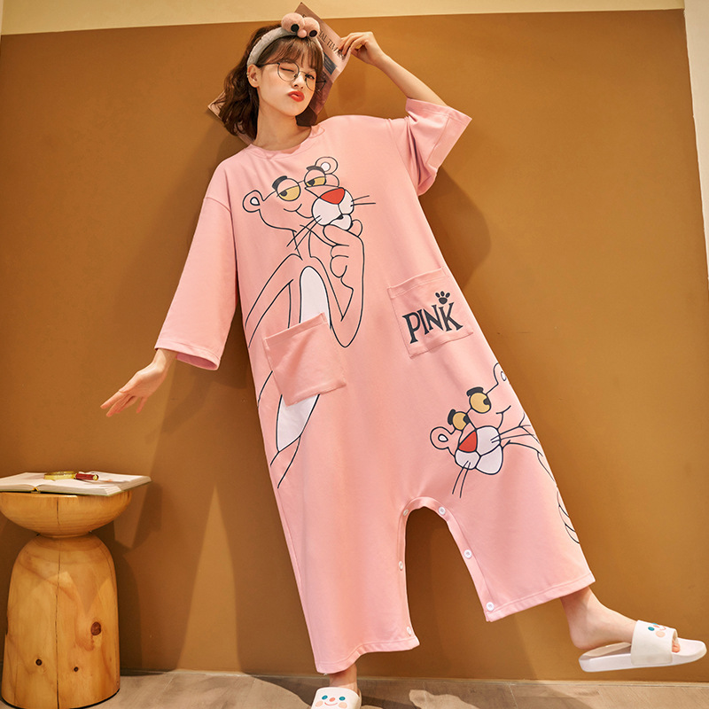 Student autumn night dress long sleeve pajamas for women
