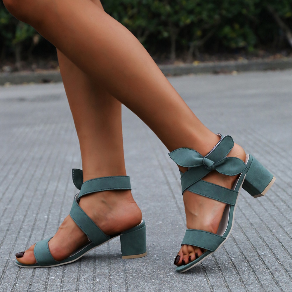 Large yard slipsole bow summer sandals for women