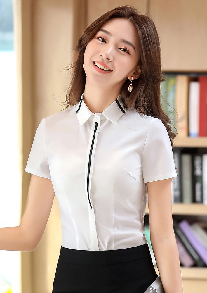 White temperament Korean style profession shirt