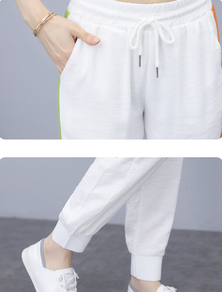 Summer Casual slim fashion pants 2pcs set for women