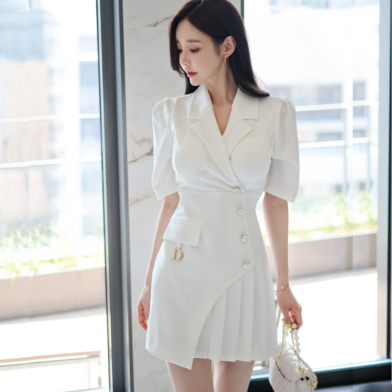 Summer Korean style dress splice fashion business suit