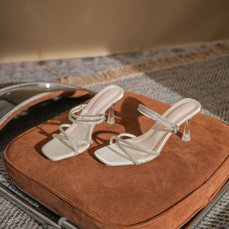 Rhinestone summer sandals temperament slippers for women