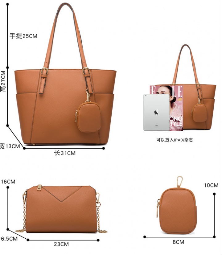 Shoulder messenger bucket bag fashion composite bag 4pcs set