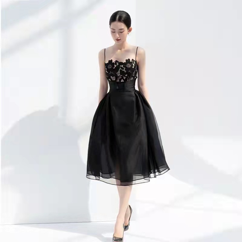 Temperament sling classic lace dress for women