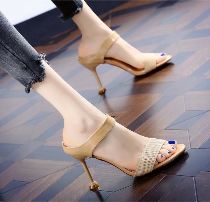 Fine-root fashion high-heeled shoes lady sandals