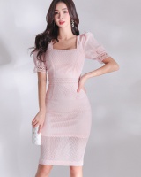 Long temperament slim lace elegant summer dress