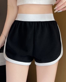 Stripe high waist mixed colors shorts for women