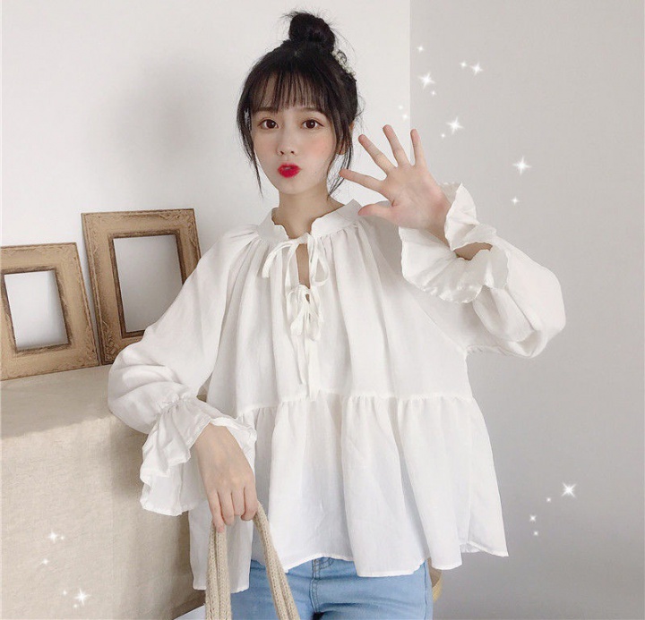 Spring and summer small shirt student tops for women